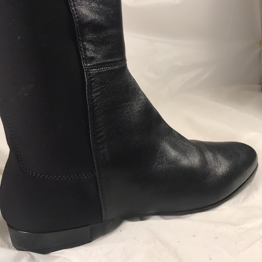 Kate Spade Olivia Women’s Black Italian Leather Riding Equestrian Pull On Boots - Picture 8 of 11